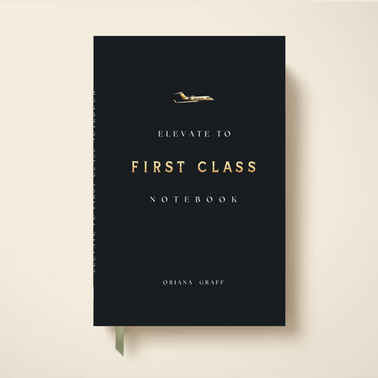 Elevate to First Class Notebook - Hardcover Book